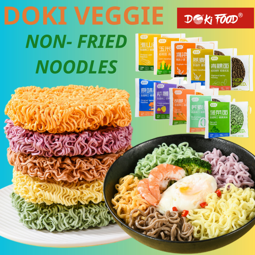 DOKI Veggie Noodles NO FRIED Instant Noodles NO FAT buckwheat noodles