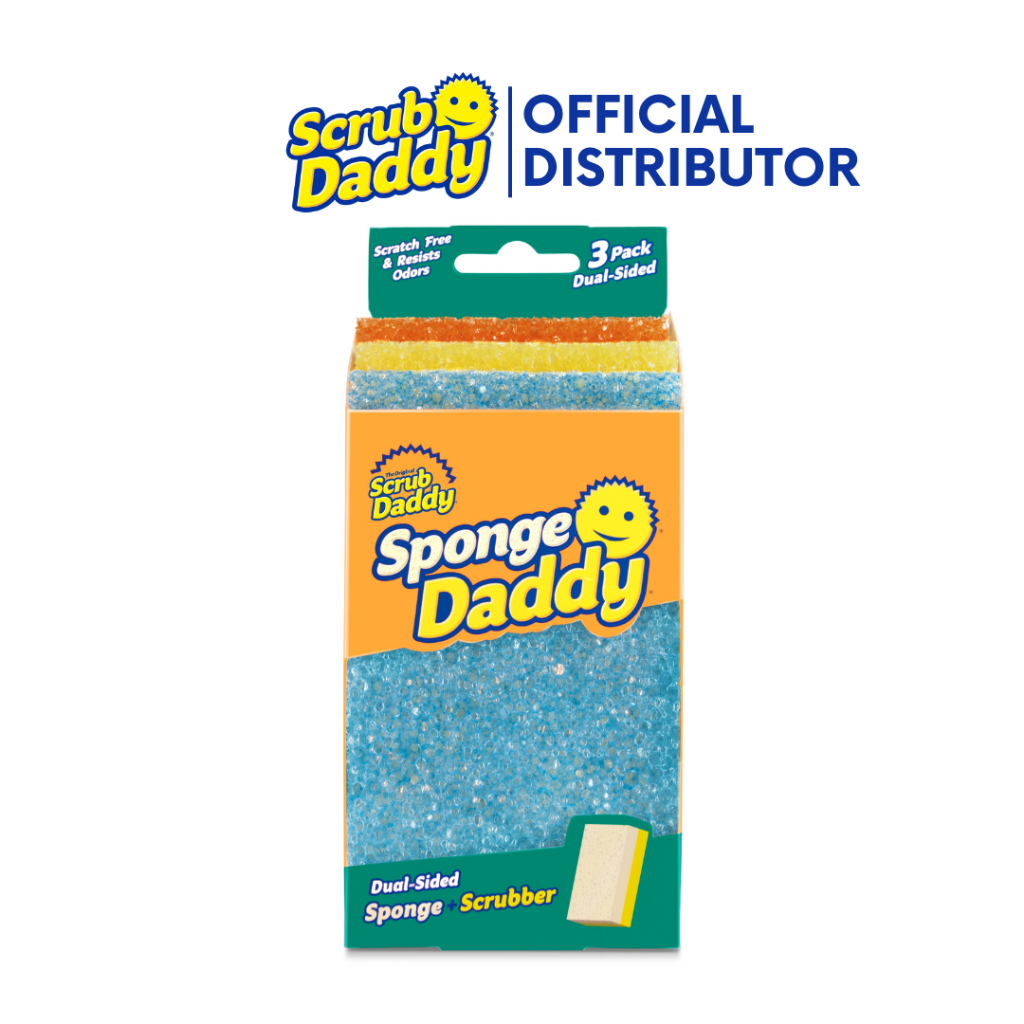 Sponge Daddy (3ct) Dual Sided Flex Texture And Resofoam Shopee