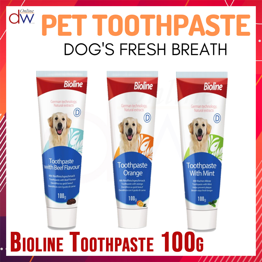 Bioline Pet Toothpaste Cleans Teeth and Breath 100g ( Mint , Orange