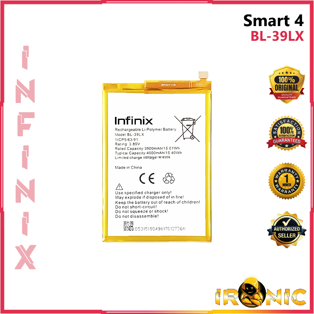Infinix Smart 4 Battery Model BL-39LX Original Equipment Manufacture ...