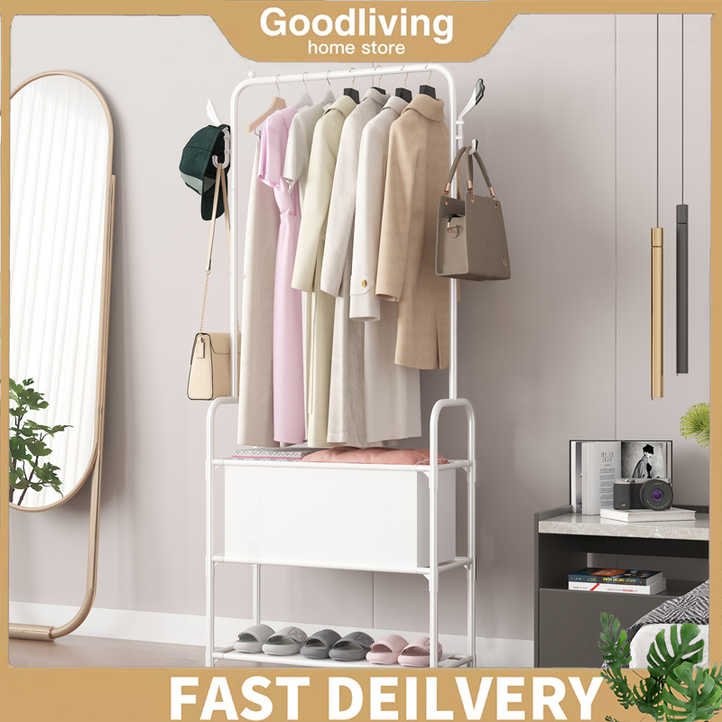 COD Multi-functional Clothes Rack Integrated Coat Rack Hanger With Shoe ...