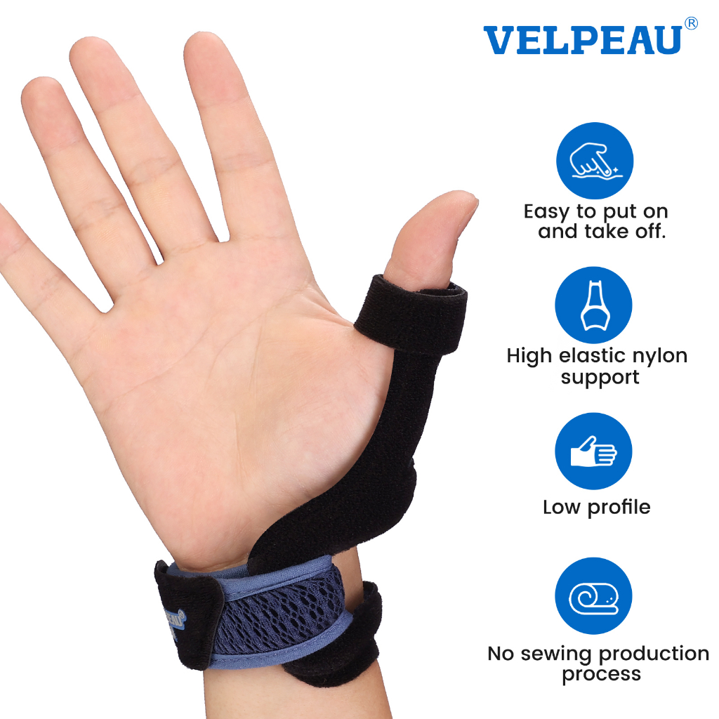 VELPEAU Thumb Brace Reversible Wrist & Thumb Spica Splint, CMC Support ...