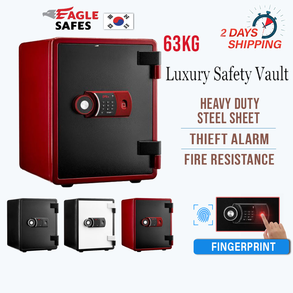 Eagle Safes Safety Vault Cash Fire And Waterproof Safe With Digital Fingerprint Lock Shopee 4835