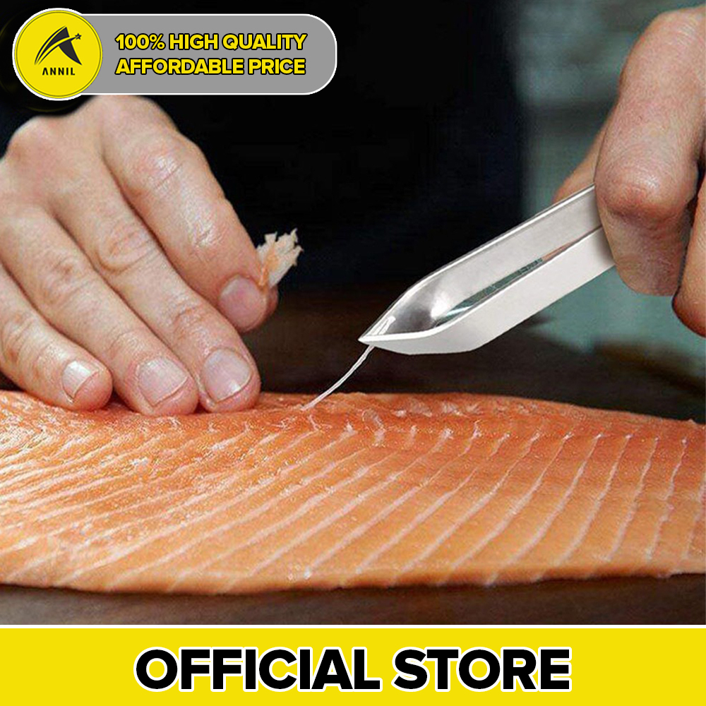 Annil Stainless Steel Fish Bone Remover Tool Pig Hair Clamps 1pc