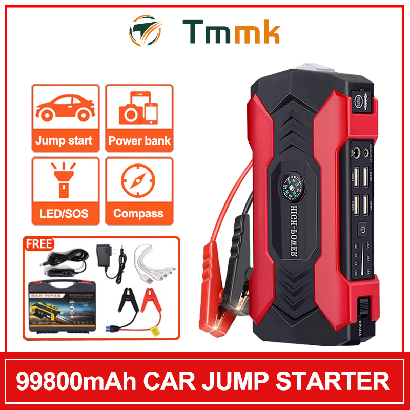 Car Jump Starter Portable 99800mAh Multi-function Emergency Power Bank ...