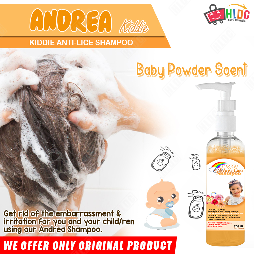 Andrea AntiLice Kiddie Shampoo Baby Powder 250ml ( PANG ALIS KUTO AT
