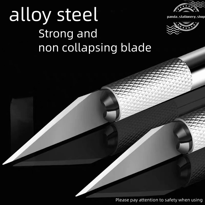 Precision cutter metal handle with blade for hand sculpture carving