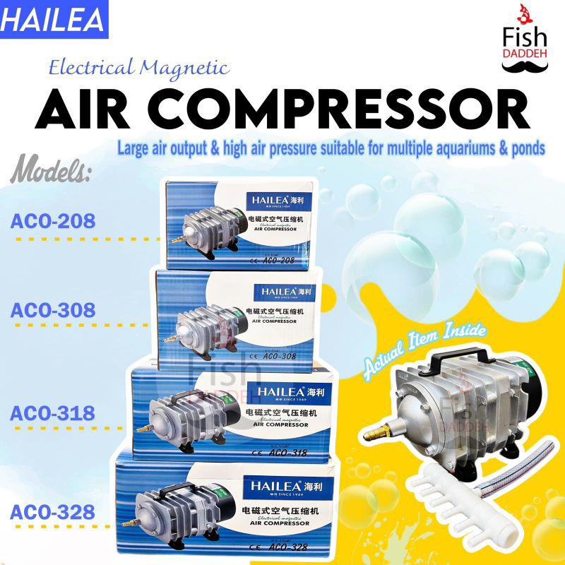 Hailea Air Compressor Airpump ACO-208 ACO-308 ACO-318 ACO-328 | Shopee ...