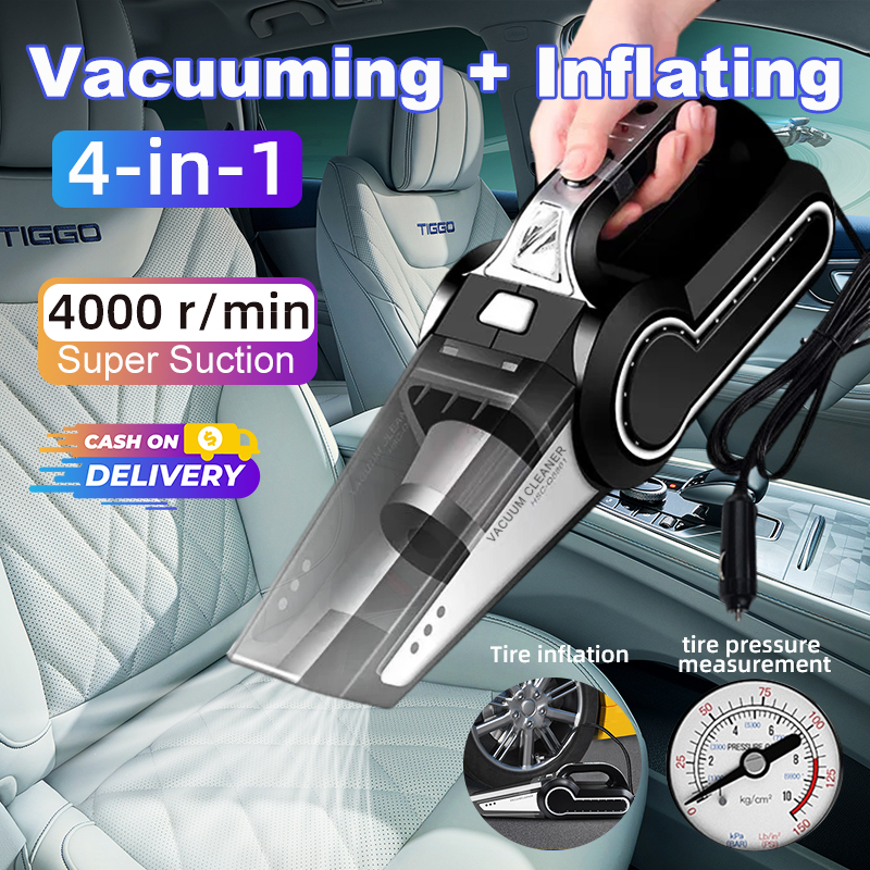 4 in 1 Portable Vacuum Cleaner for car 12v Handheld Vaccum Cleaner