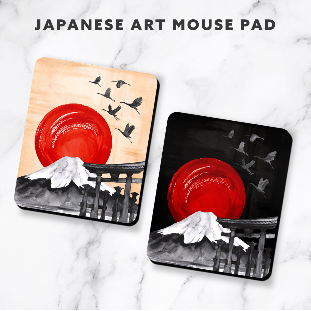 Traditional Japanese Art Painting Mouse pad 18x22 cm | Thick Non-slip ...