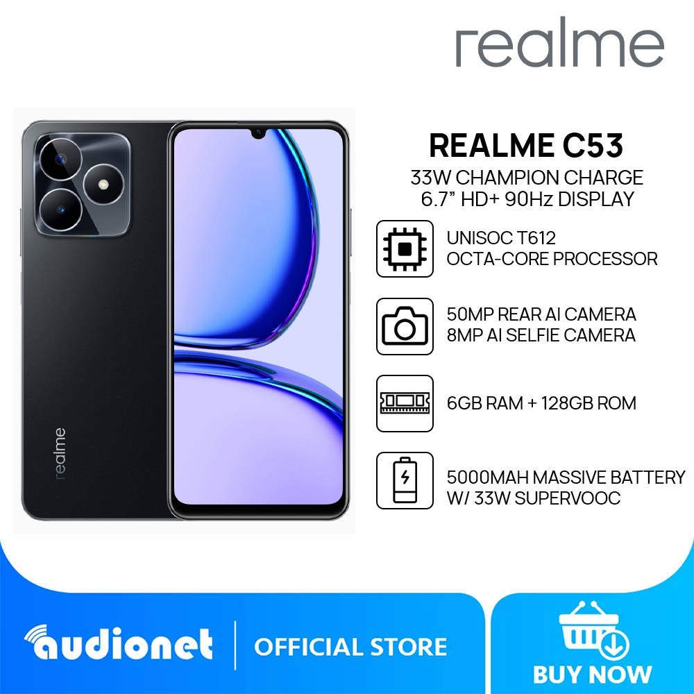 Realme C53 6GB+128GB/8GB+256GB 6.7” HD+ 90Hz Display Unisoc T612