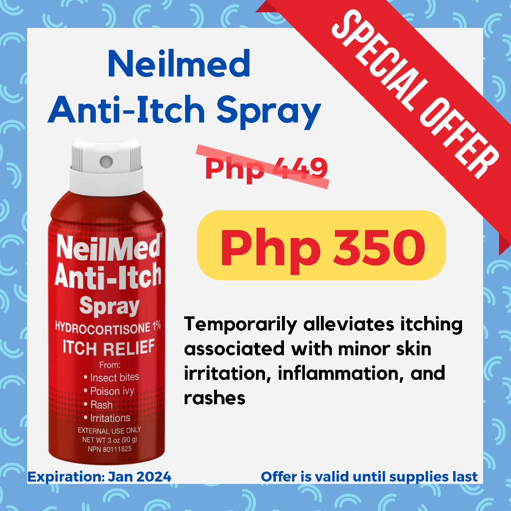 Neilmed Anti Itch Spray for insect bites, rashes and irritation