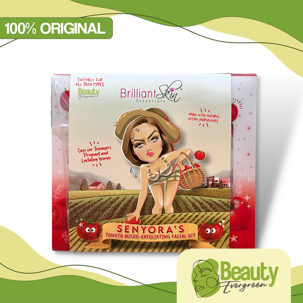 BRILLIANT SKIN TOMATO MICROEXFOLIATING FACIAL SET SAFE FOR TEENS