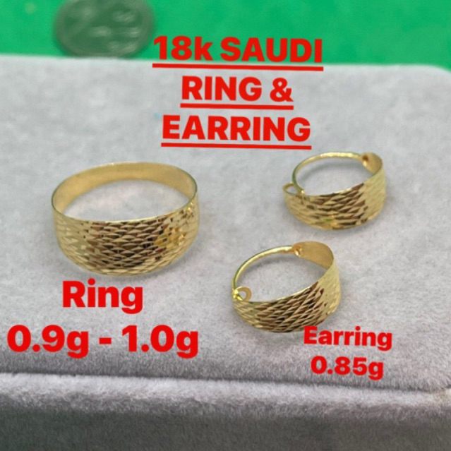 COD PAWNABLE 18k SAUDI GOLD RING | Shopee Philippines