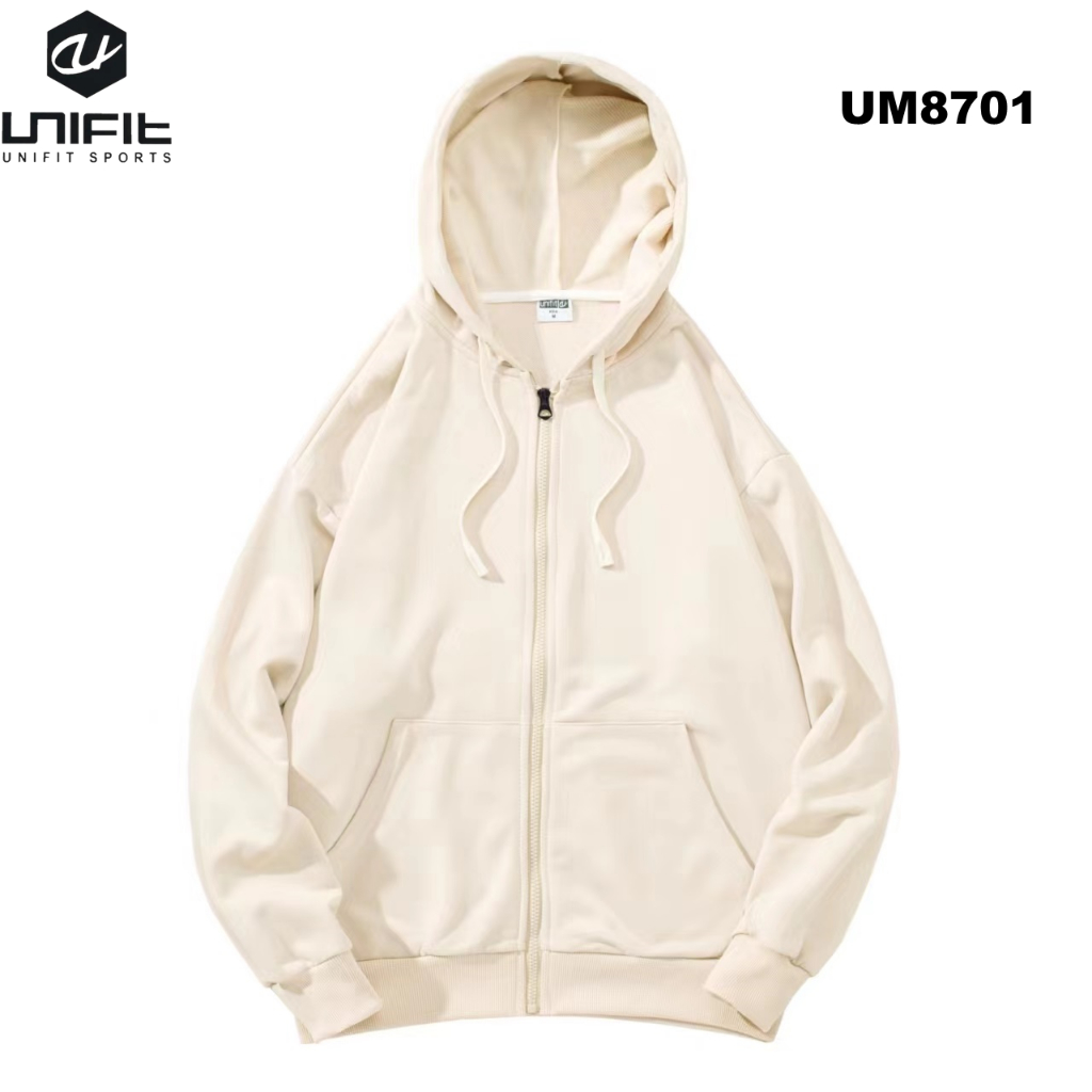 UNIFIT Men's Hoodie Jacket With Zipper Plain Fashion Sweat Shirts Long ...