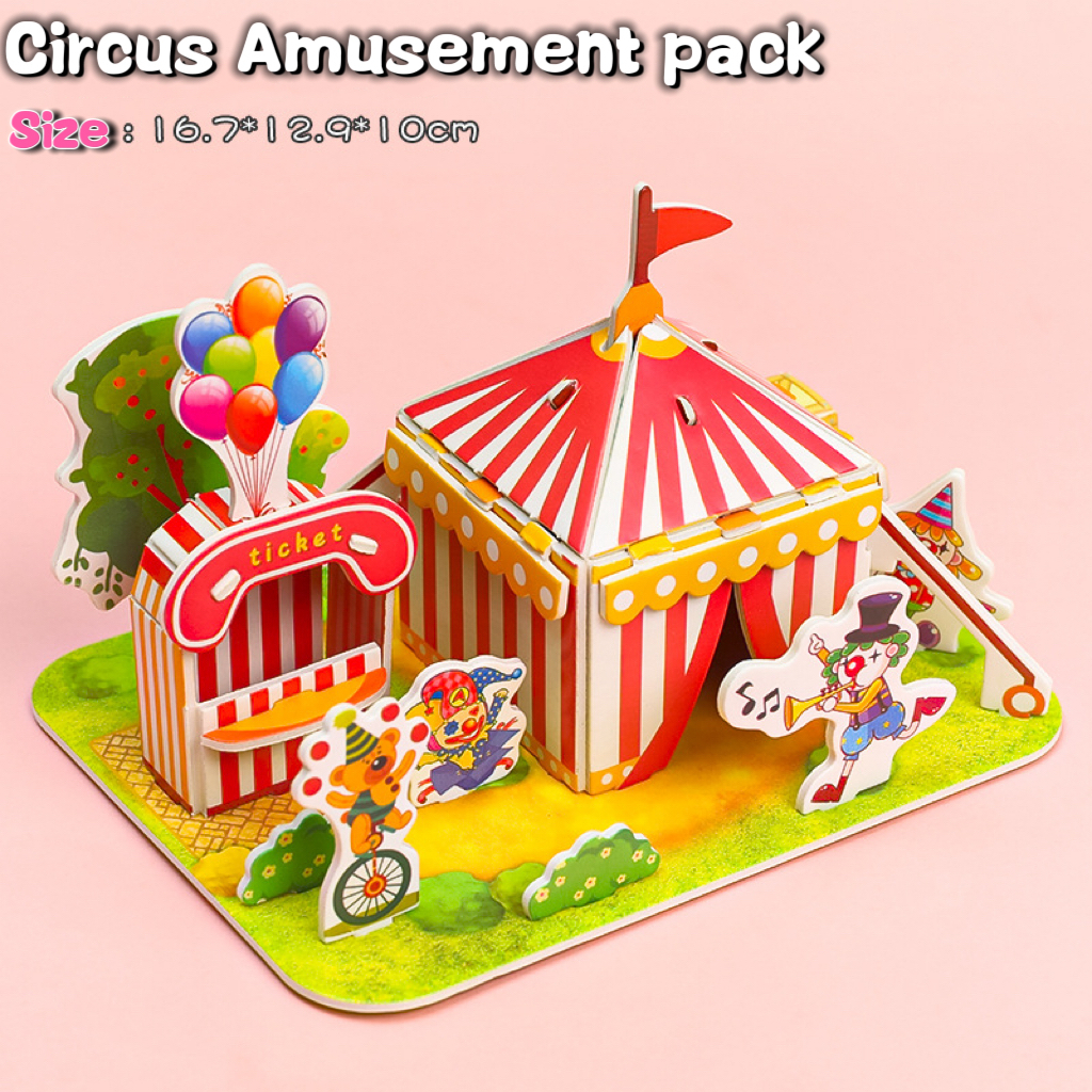 3D Puzzles Children's DIY Manual Assembly Model House Learning Puzzle ...