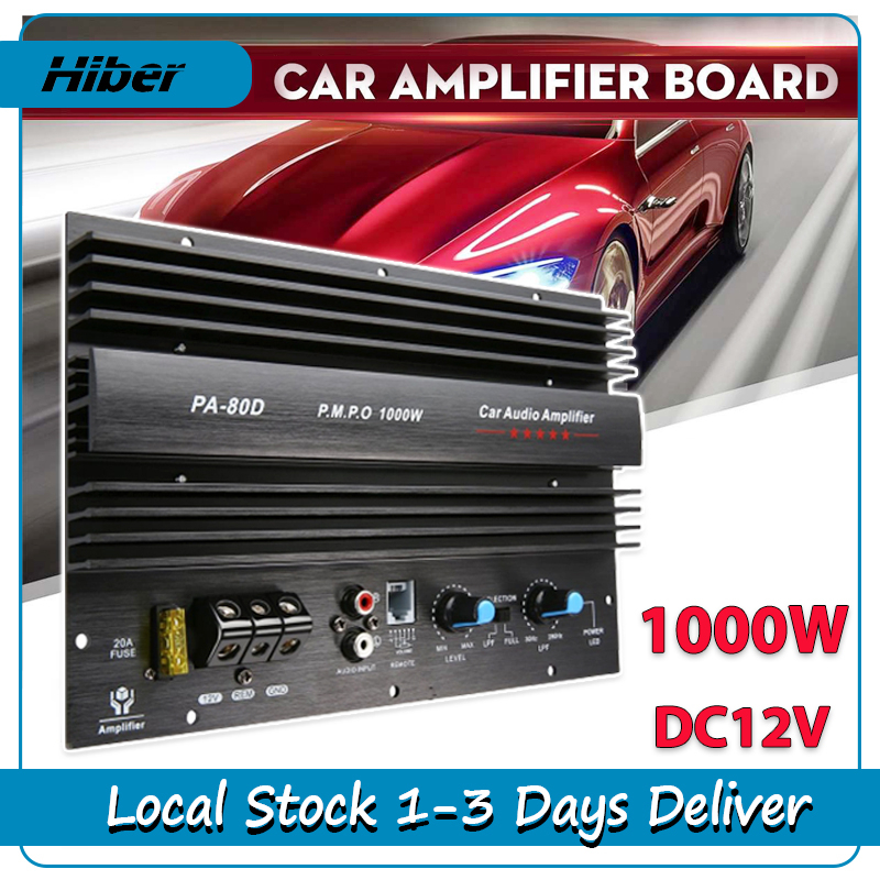 12V 1000W Mono Car Audio High Power amplifiers Powerful Bass Board
