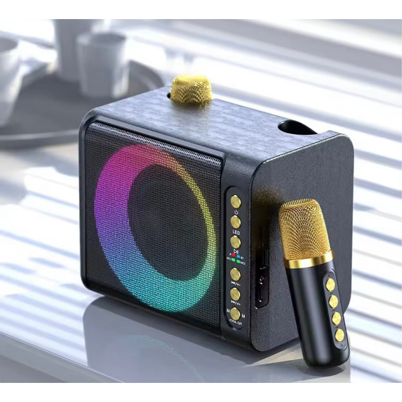 Karaoke bluetooth speaker with microphone wireless microphone speaker ...