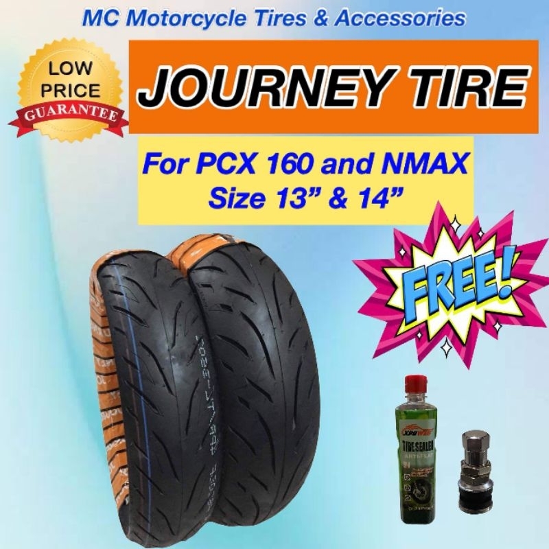 JOURNEY TIRE for PCX160 & NMAX v1/v2 (size 13 & 14) TUBELESS With Pito