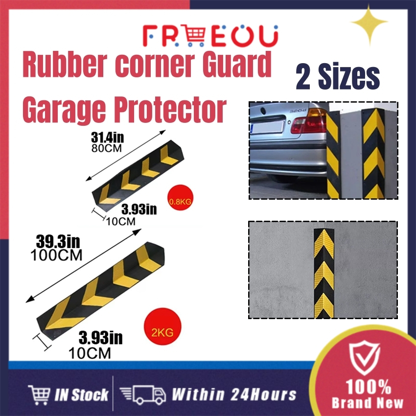 80/100cm Reflectorized Parking Rubber Corner Guard Safety Protector for ...