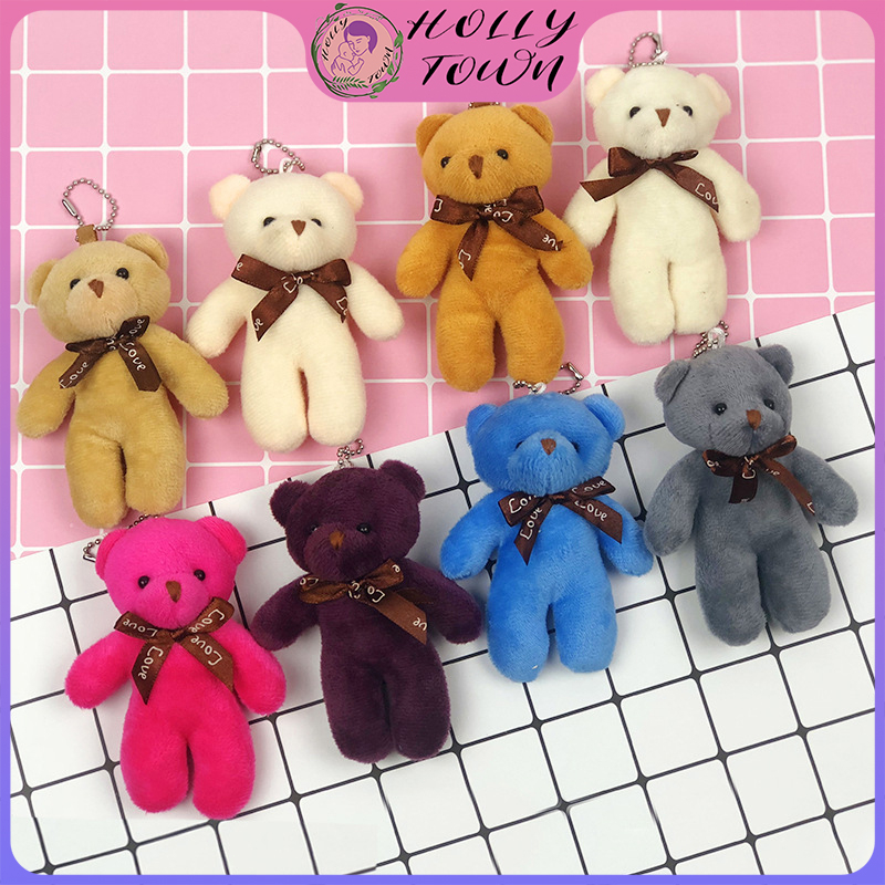 Teddy Bear Keychain for mini Teddy Bear Bag Pendant Fashion Plush bear