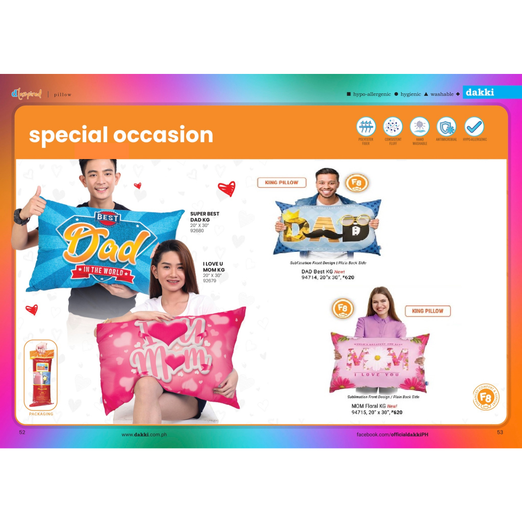 DAKKI KING SIZE PILLOW FOR LOVE ONES Shopee Philippines