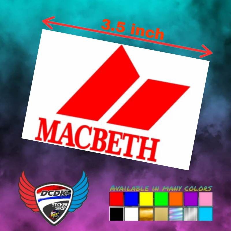 macbeth logo sticker diecut machinecut waterproof | Shopee Philippines