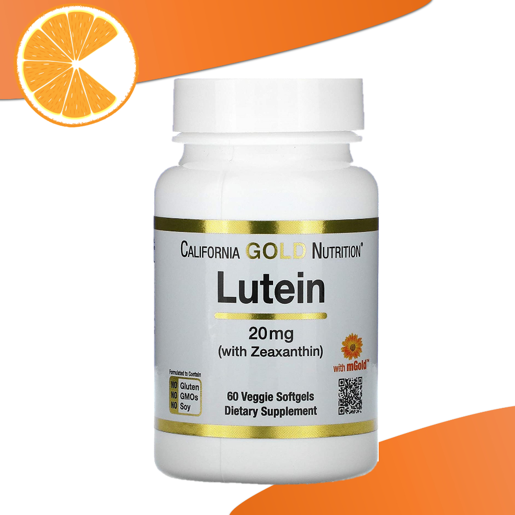California Gold Nutrition Lutein 20mg With Zeaxanthin 60/120 Veggie ...