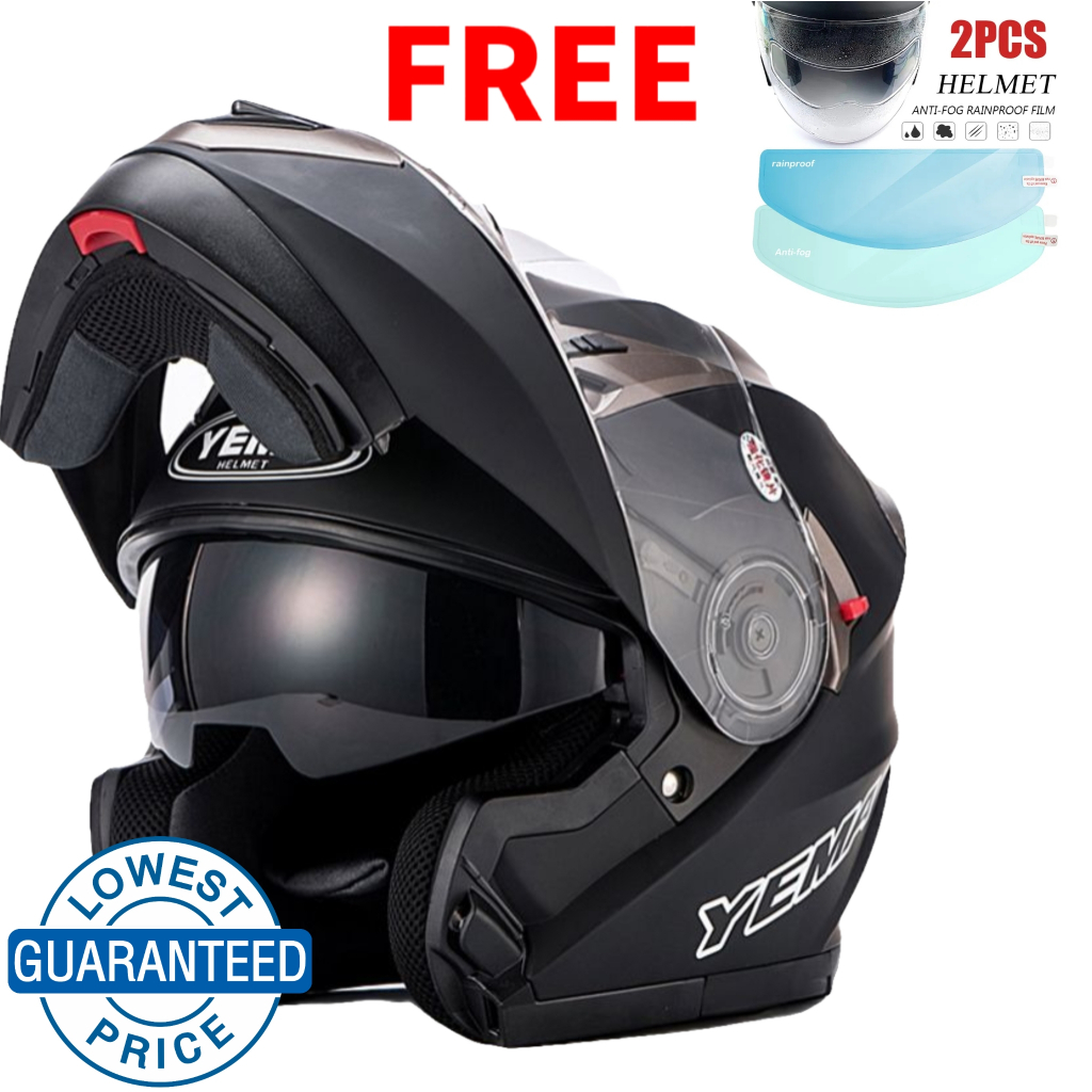 Men's Full Face Motorcycle Helmet Sun Visor Women General | Shopee ...