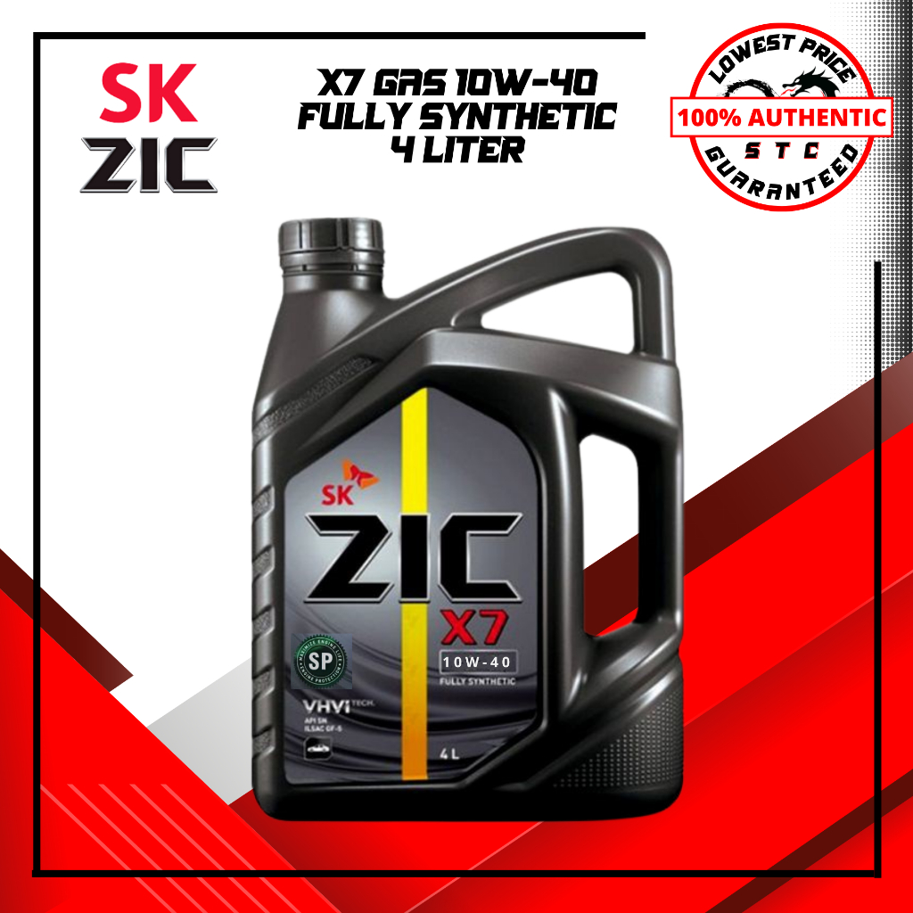 ZIC X7 10W-40 4L for GASOLINE Engine FULLY SYNTHETIC | Shopee Philippines