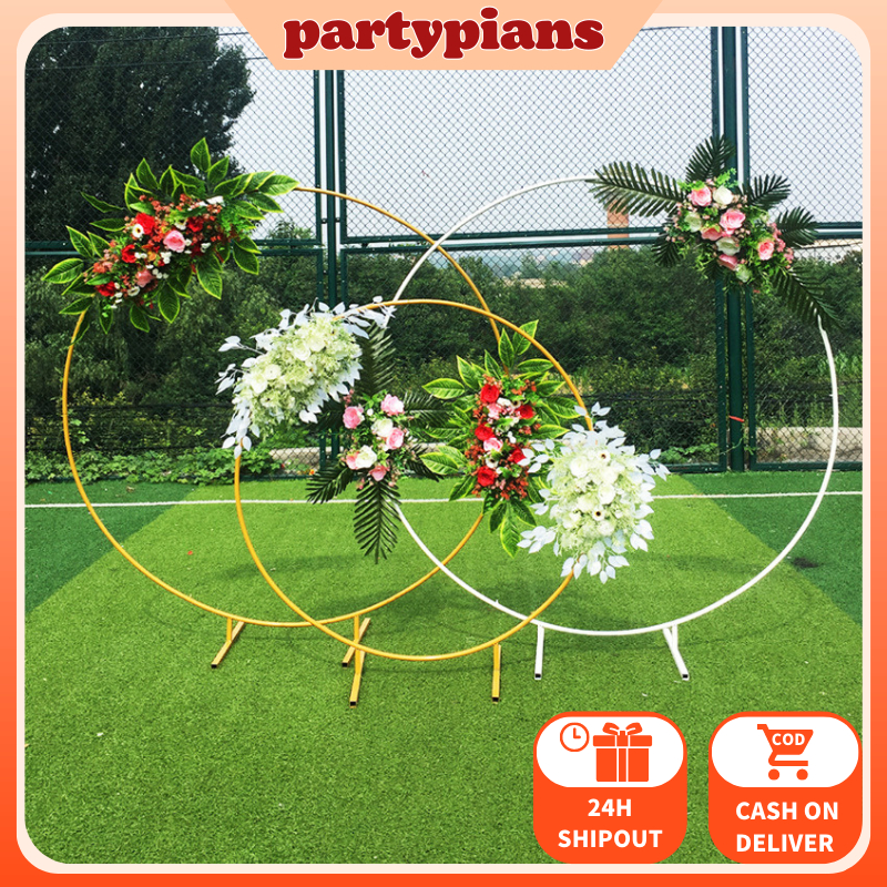 2M Wedding Stand Round Balloon Arch Backdrop Metal Assembled Birthday Party Shopee Philippines