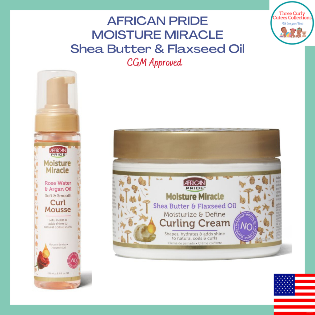 African Pride Moisture Miracle Shea Butter & Flaxseed Oil Curling Cream