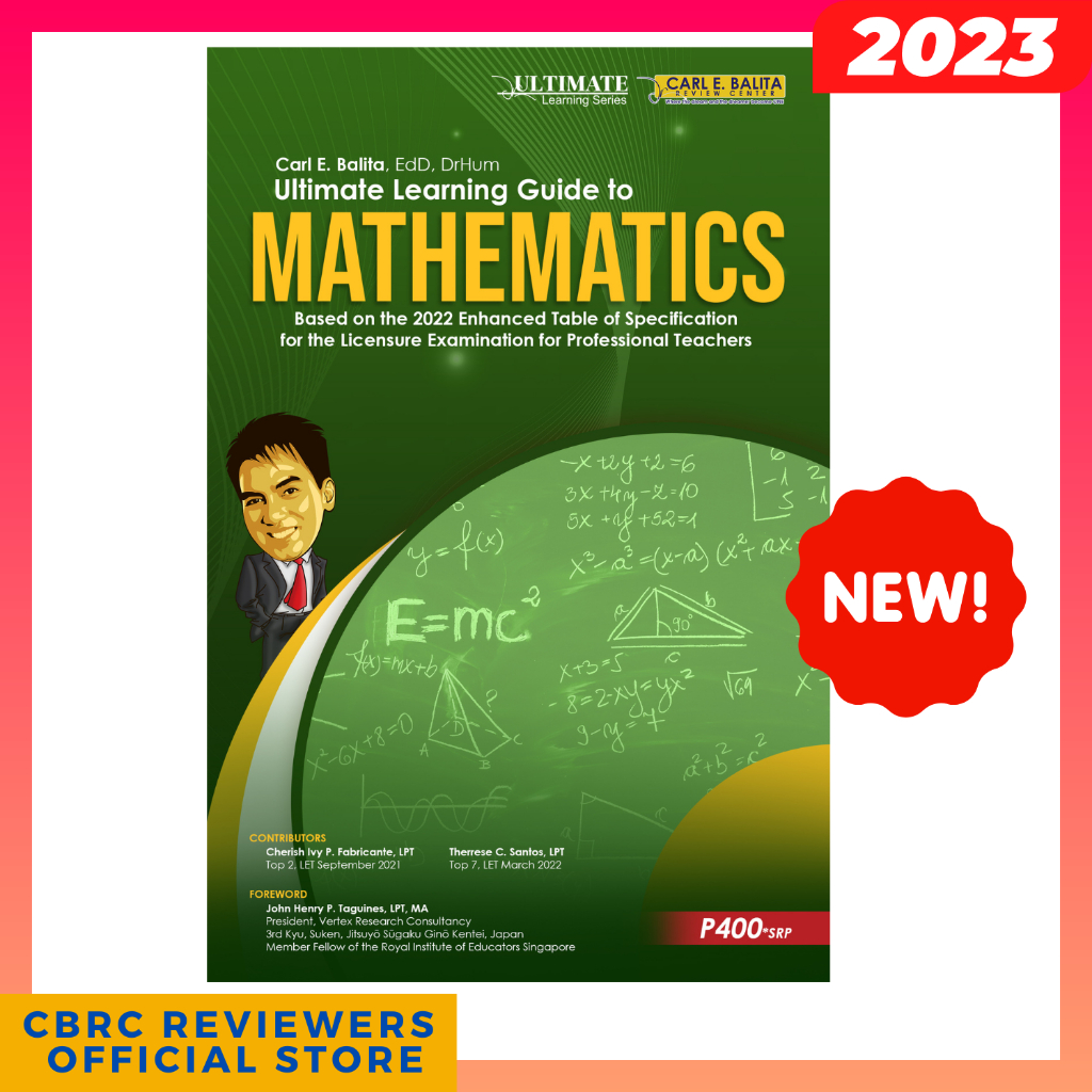 2023 CBRC ULG FOR MATHEMATICS MATH Majorship LET Reviewer Latest ...