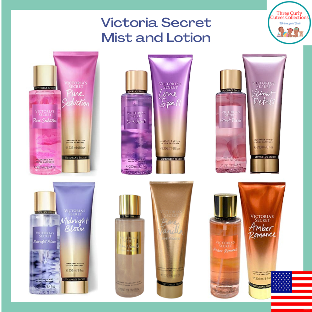 Victoria's Secret Velvet Petals Fragrance Mist + Fragrance Lotion Set, NEW