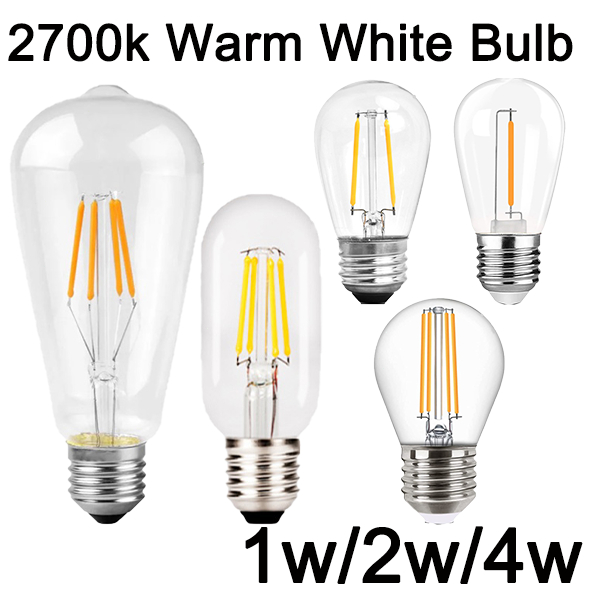 E27 LED Bulb Edison Bulb Warm White Bulb LED Retro Filament Bulb Patio ...