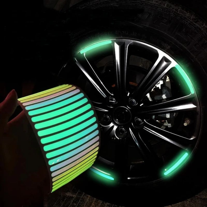 universal reflective night bright colorful rainbow laser auto car wheel ...