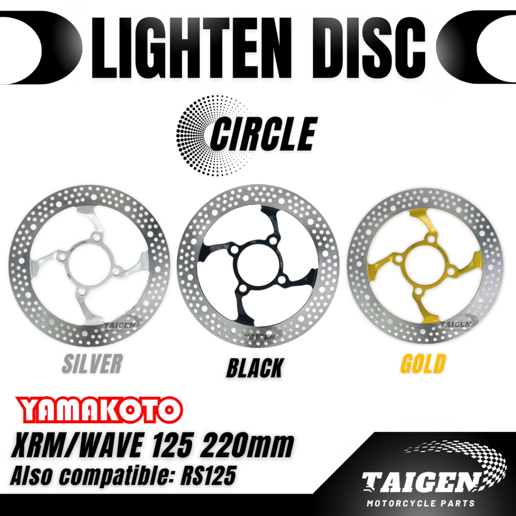 WAVE125 / XRM / RS125 Circle Lighten Disc Thailand 220mm Bowl Type ...