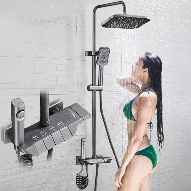 Shower Set 4 in 1Hot And Cold Rain Shower Set With Faucet Bathroom