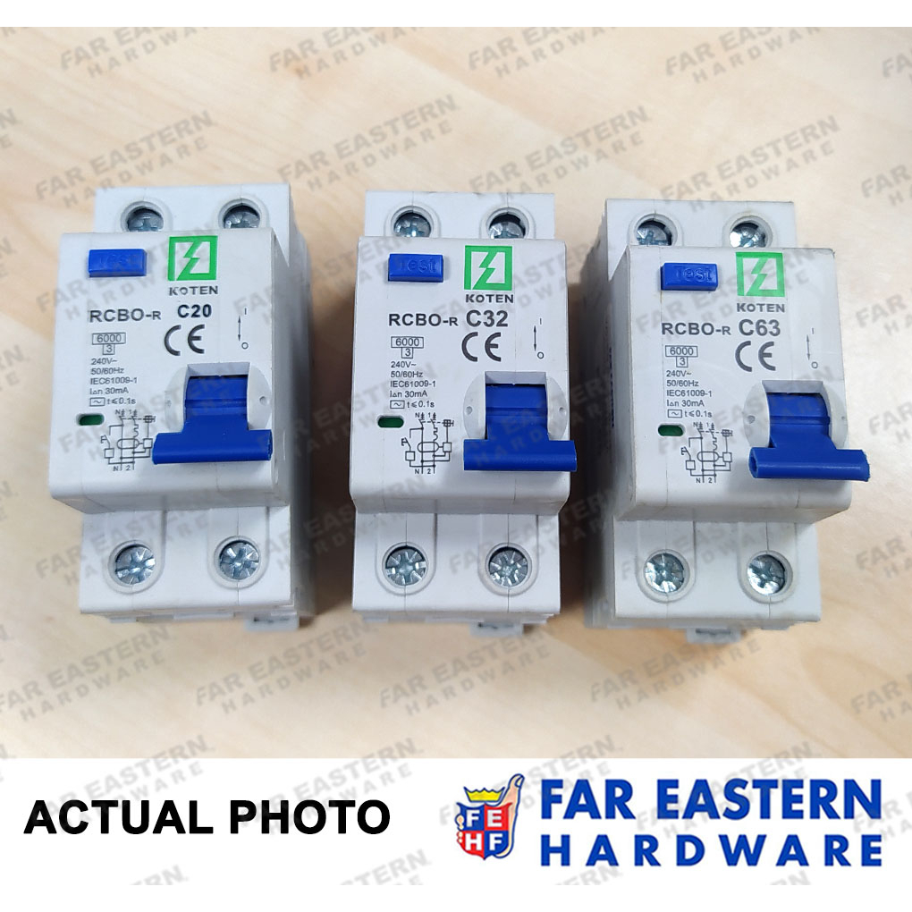 KOTEN RCBO R Electrical Safety Breaker 1P + Neutral 1P+N 20A | 32A ...