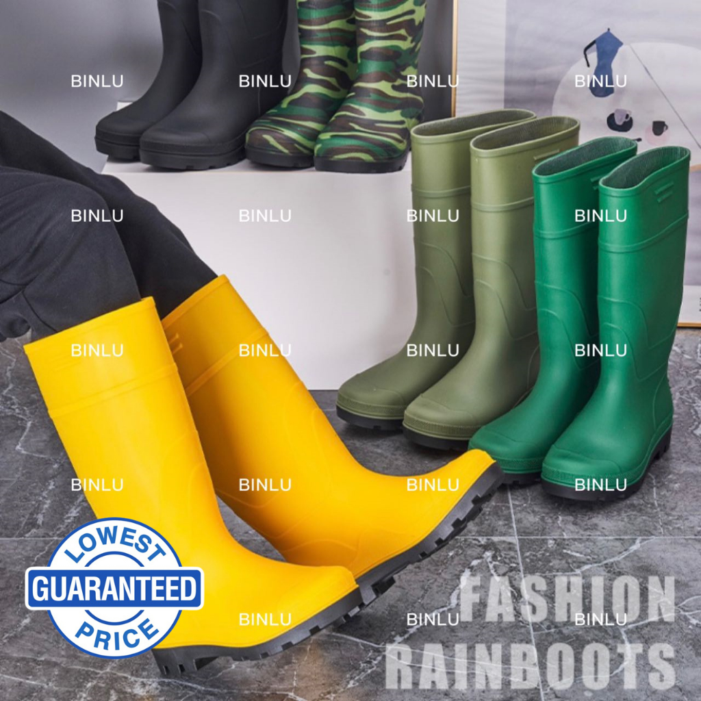 Matte rain boots for men heavy duty bota for man rain boots for women