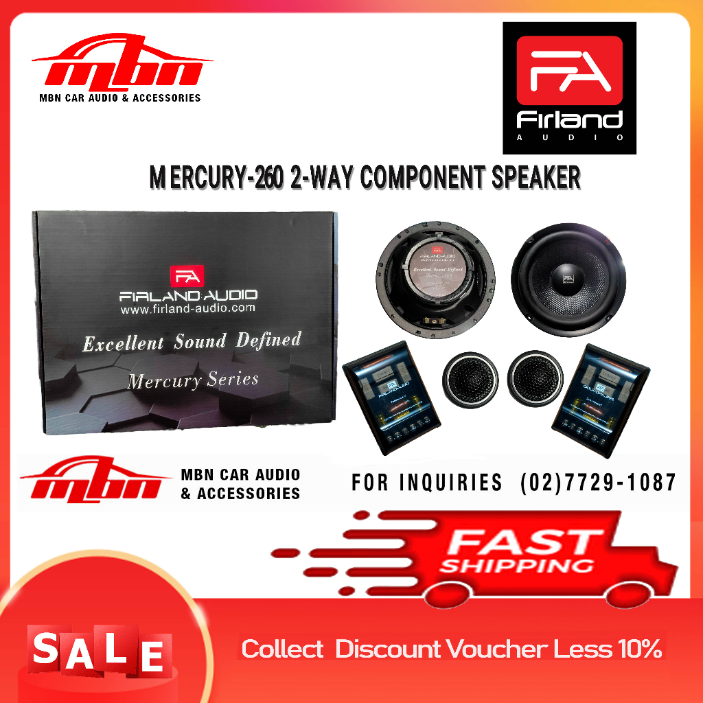 Sound Quality 6.5" Mercury620 2Way Component Speaker Firland Audio
