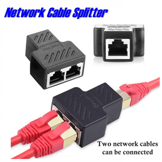 Ethernet Splitter, Female to Female Network Adapter RJ45, LAN Ethernet  Socket Connector Adapter for Cat5/5e/6/7/8, Ethernet Cable Splitter,  Network Cable Split in one and Two, gigabit Transmission 
