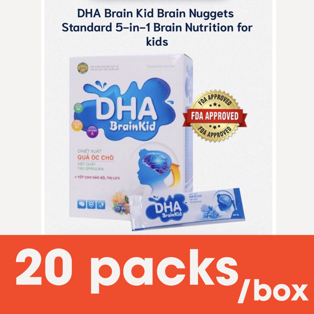 DHA Brain Kid Supplements - 1 Box of 20 Sachets Boosts Brain ...