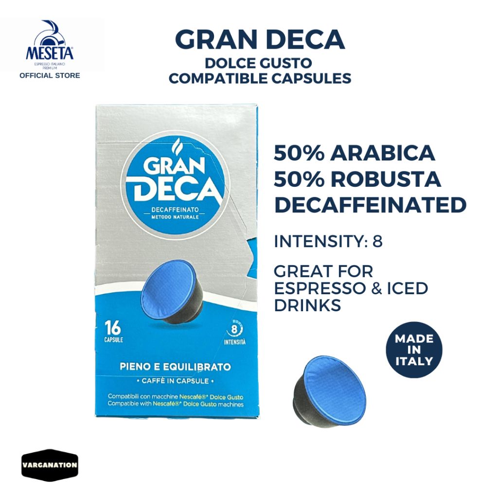 Meseta Coffee Capsule Gran Deca Dolce Gusto Compatible Pods