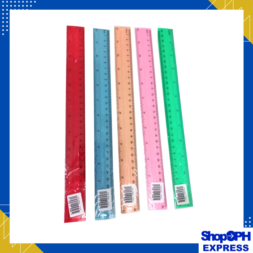 SQI Plastic Ruler Pastel Colors Thick 12 Inches | SPX | Shopee Philippines