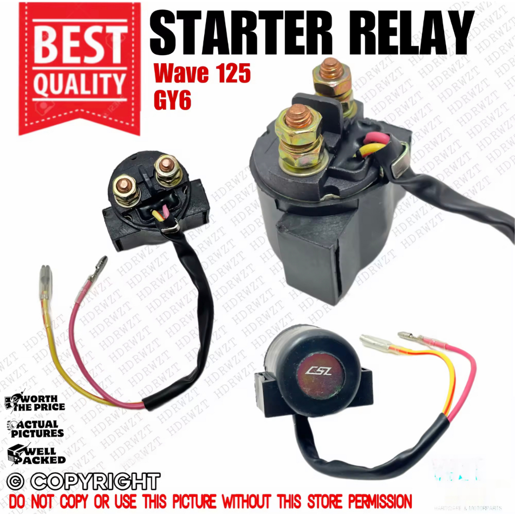 CSL HONDA WAVE 125 / GY6 / XRM 110 / WAVE100 STARTER RELAY Shopee
