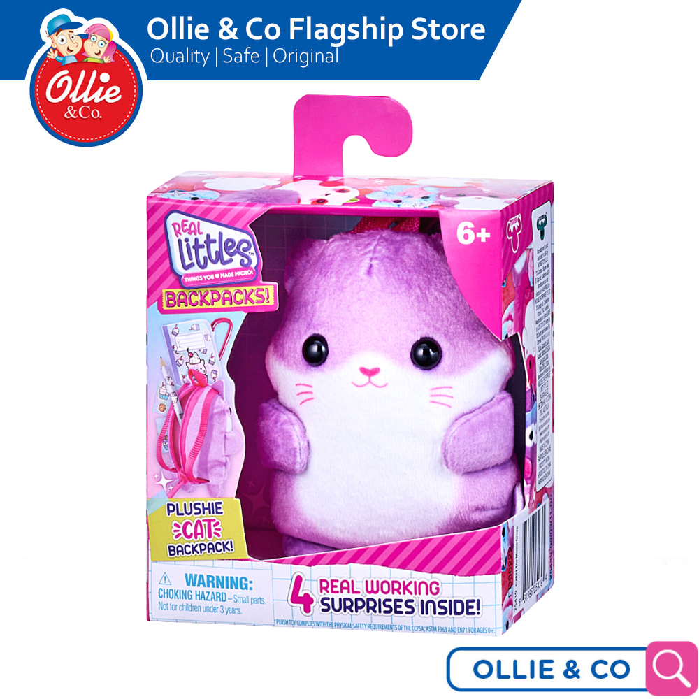 Real Littles S7 Plushie Animal Backpacks Toy with Real Working Mini