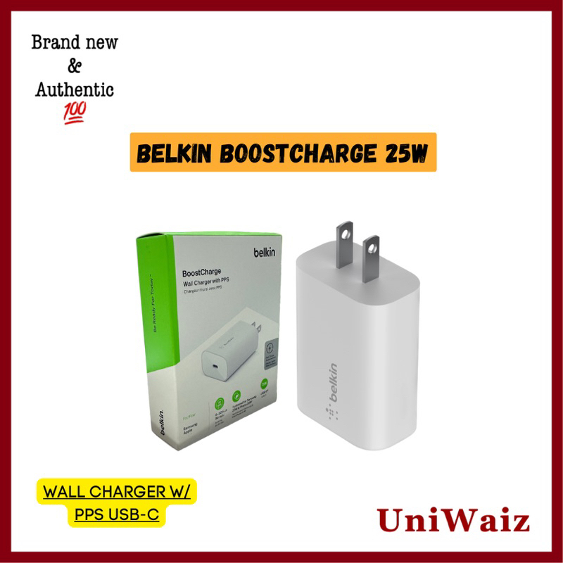 UW Brand New Original Belkin BoostCharge 25W USBC Wall Charger PPS