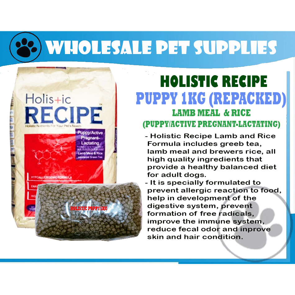 HOLISTIC RECIPE PUPPY Lamb Meal & Rice (1kg Repacked) Shopee