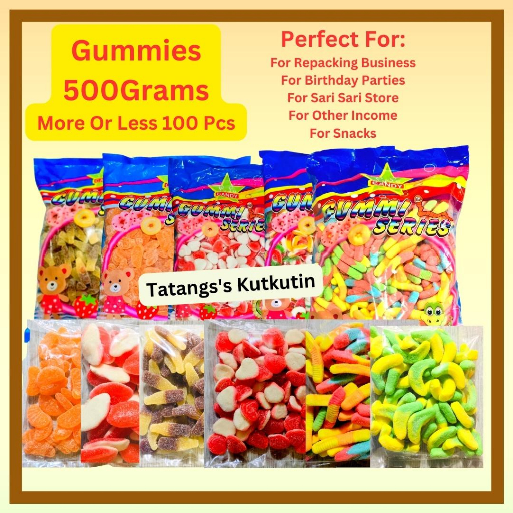 500g Gummy Candy Wholesale Package 1kg Assorted Gummies Candies for